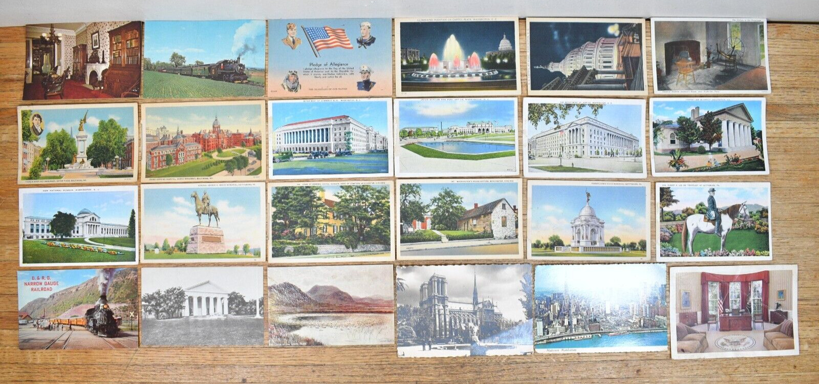 LOT of 22 Vtg & Antique Post Cards Mostly Washington D.C. - NO WRITING