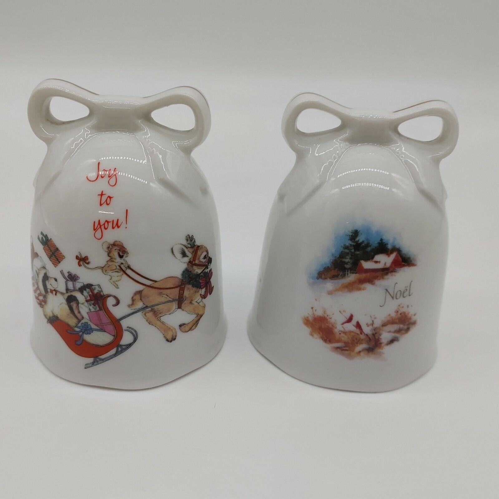 VTG Set Of 2 Designers Collection A Christmas Keepsake Joy to You And Noel Bell