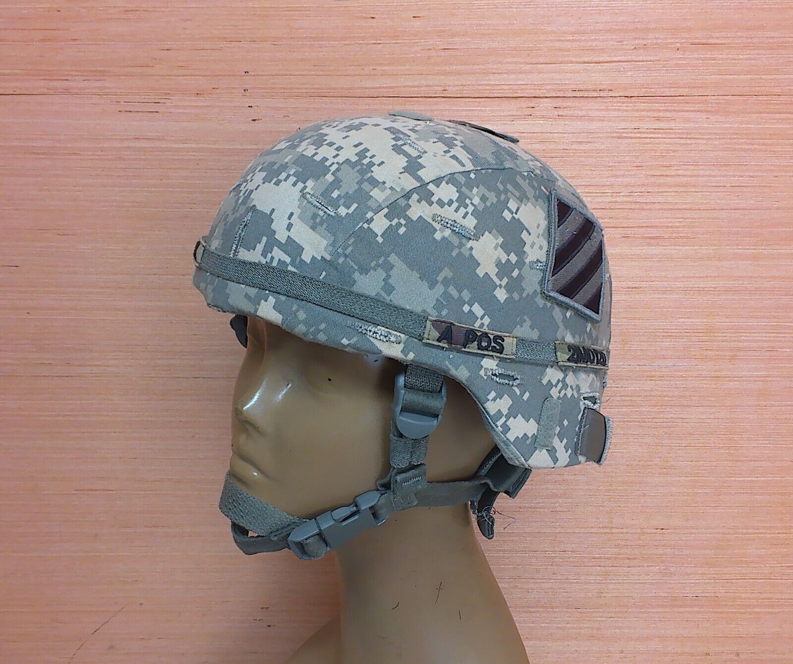 US Military Issue MSA Advanced Combat Helmet ACH Army ACU Camo Cover Size Medium