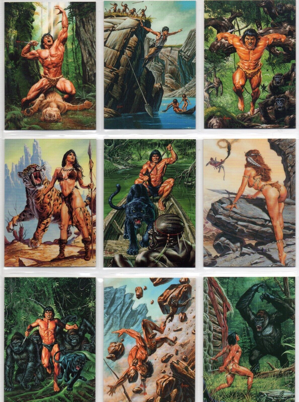 1994 Joe Jusko Edgar Rice Burroughs - Series 1  Base Card Set 1-60 Tarzan FPG