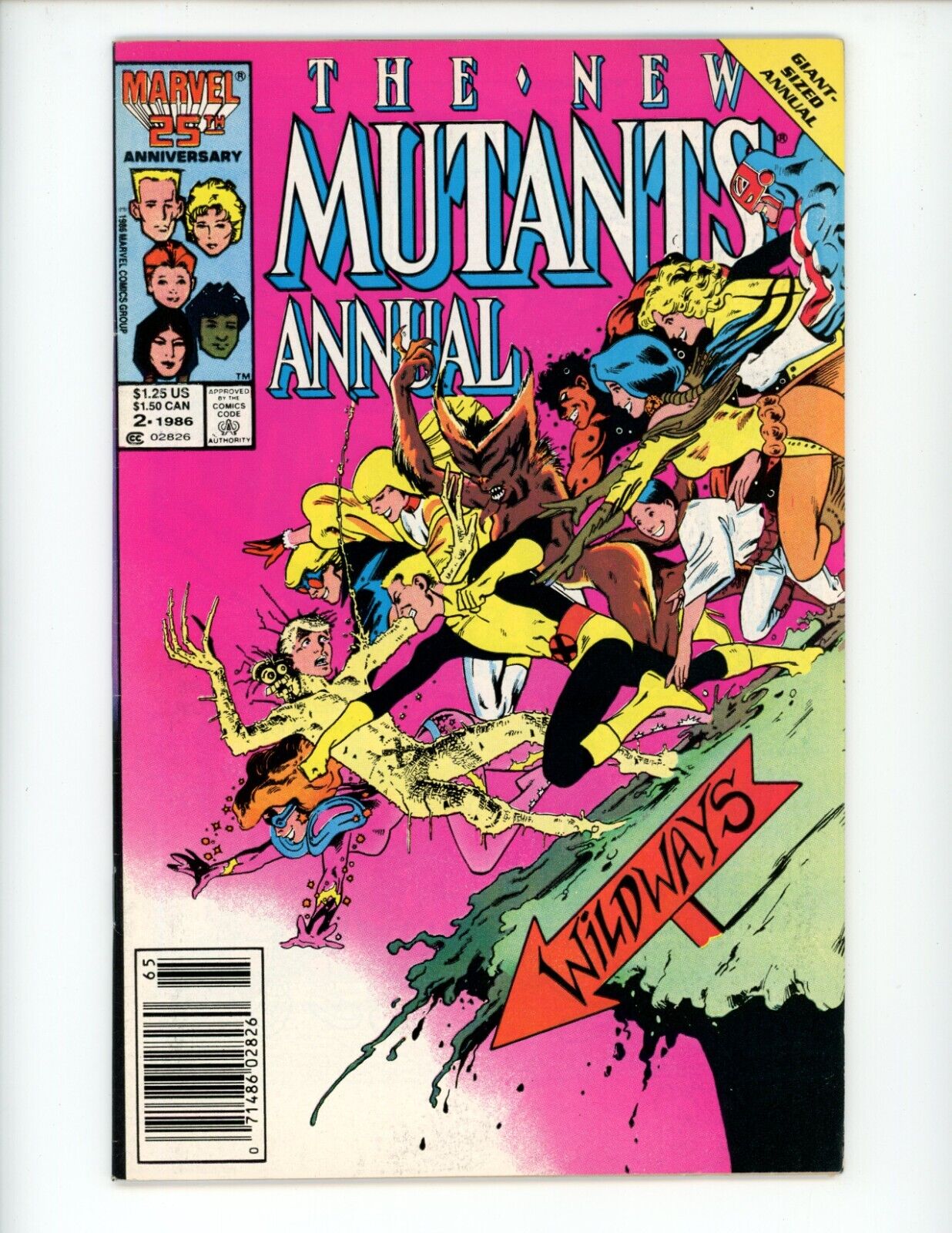 New Mutants Annual #2 Comic Book 1986 VF- 1st App Psylocke Newsstand