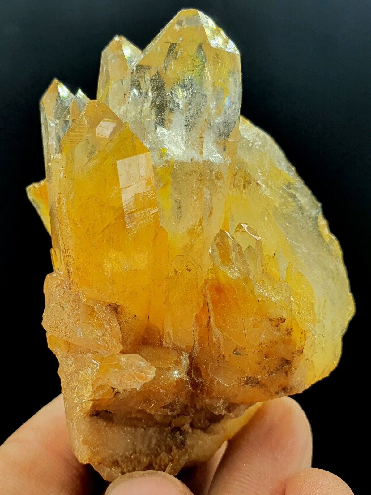 119 GM Beautiful Yellow Laser Quartz Bunch Crystal From Pakistan #K