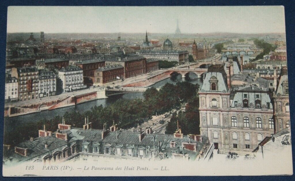 Le Panorama des Huit Ponts, Paris, France Postcard 