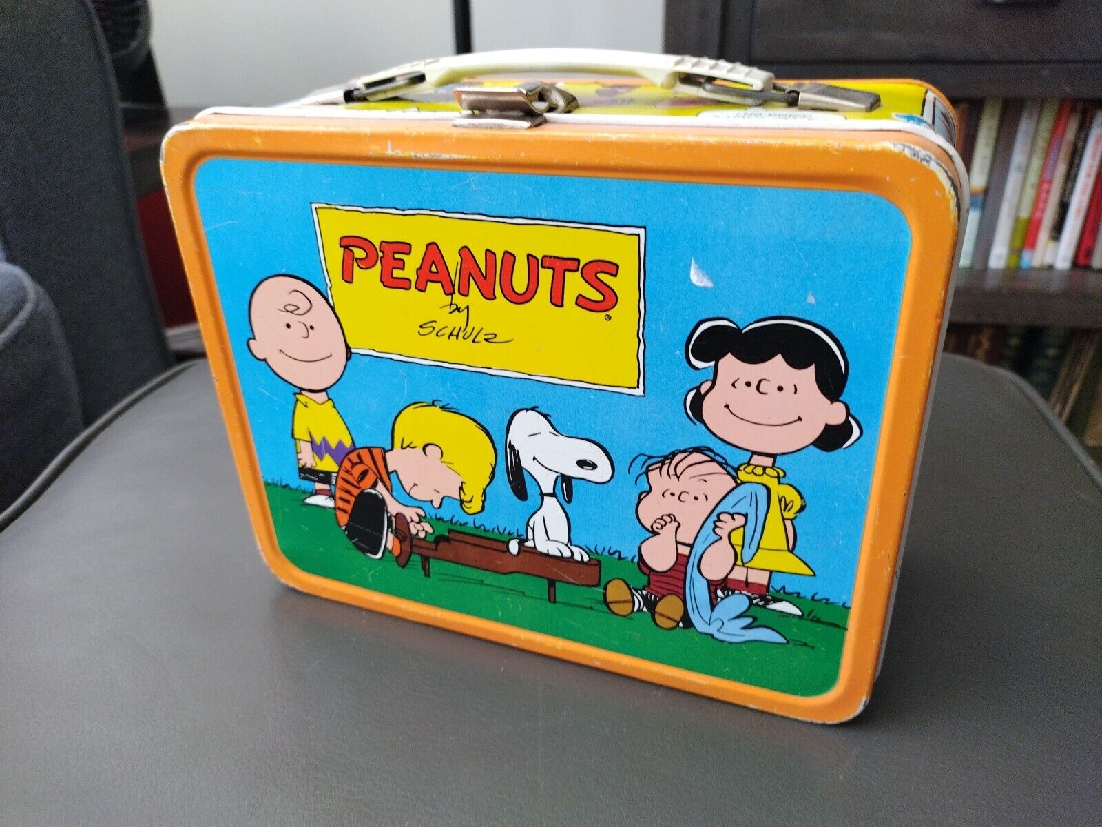 RARE Vintage 1970\'s Thermos Peanuts Metal Lunchbox