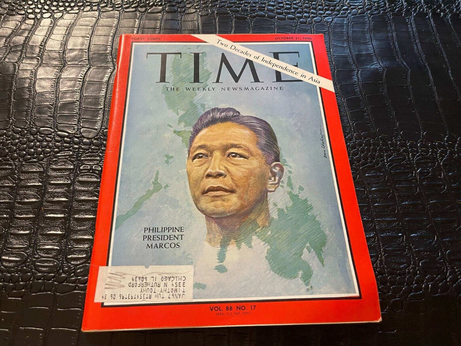 OCTOBER 21  1966 TIME MAGAZINE - PHILIPPINE PRESIDENT MARCOS