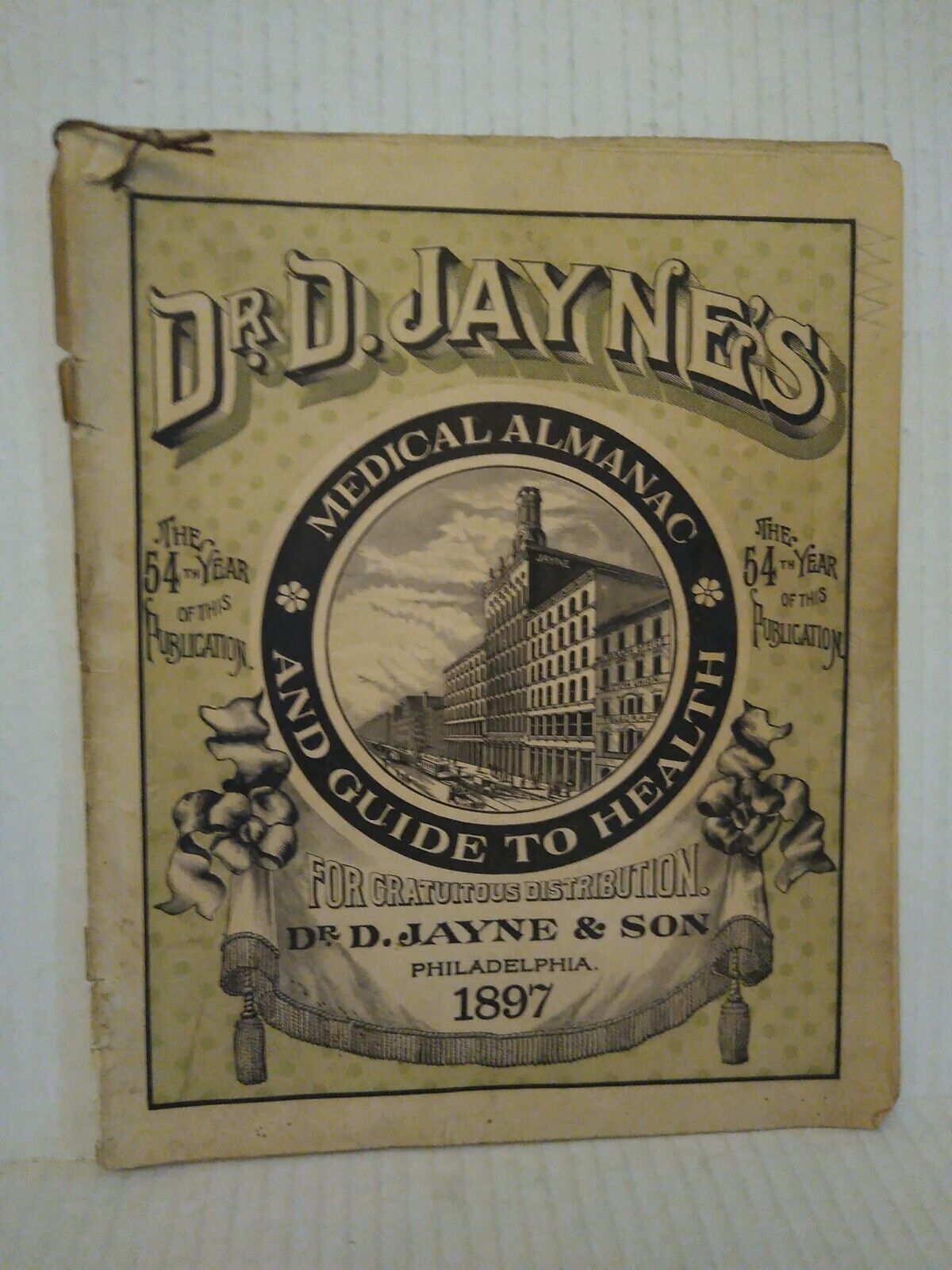Dr. D. Jayne's Medical Almanac & Medical Guide to Health Philadelphia 1897