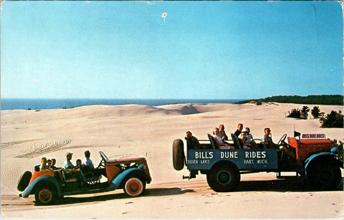 Bill\'s Dune Rides, Silver Lake, HART, Michigan Advertising Postcard