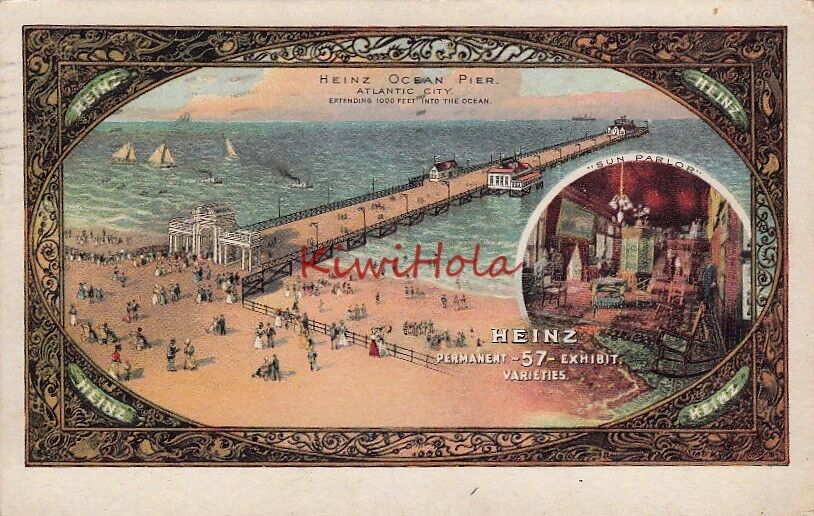 Postcard Heinz Ocean Pier Atlantic City NJ 1912