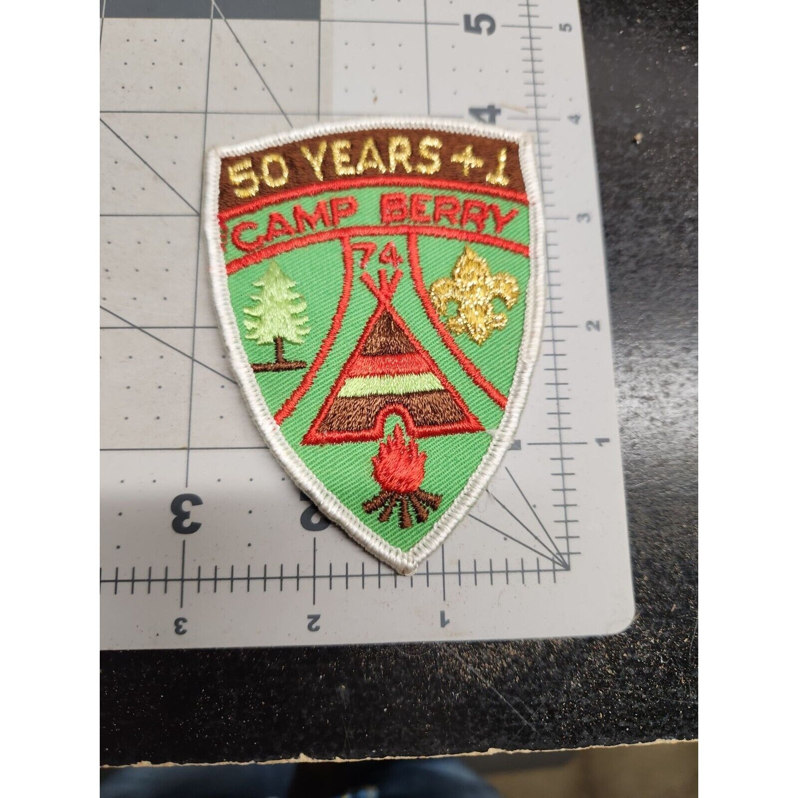 1974 Camp Berry 50 Years + 1 Boy Scouts of America Patch