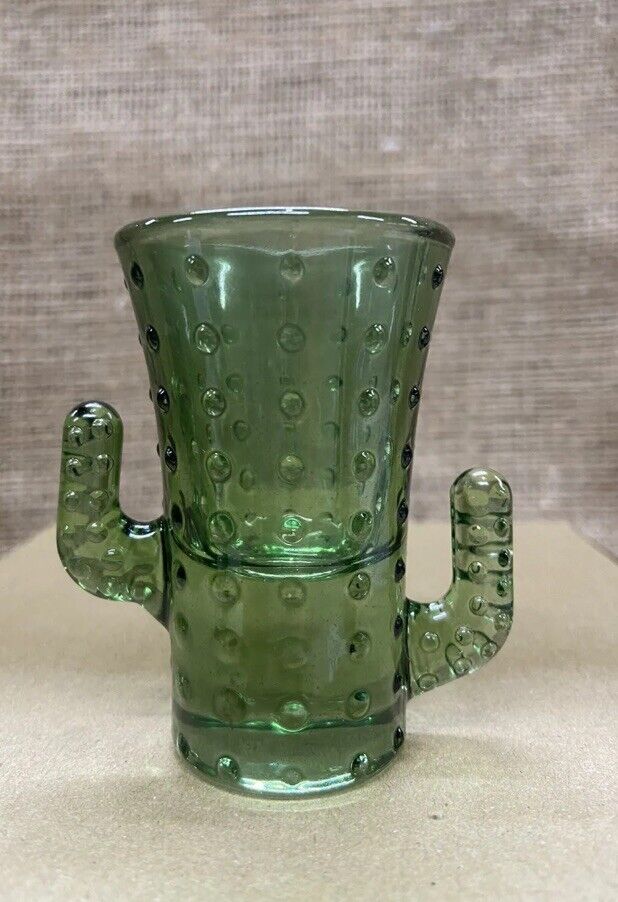 Green Cactus Shot Glass