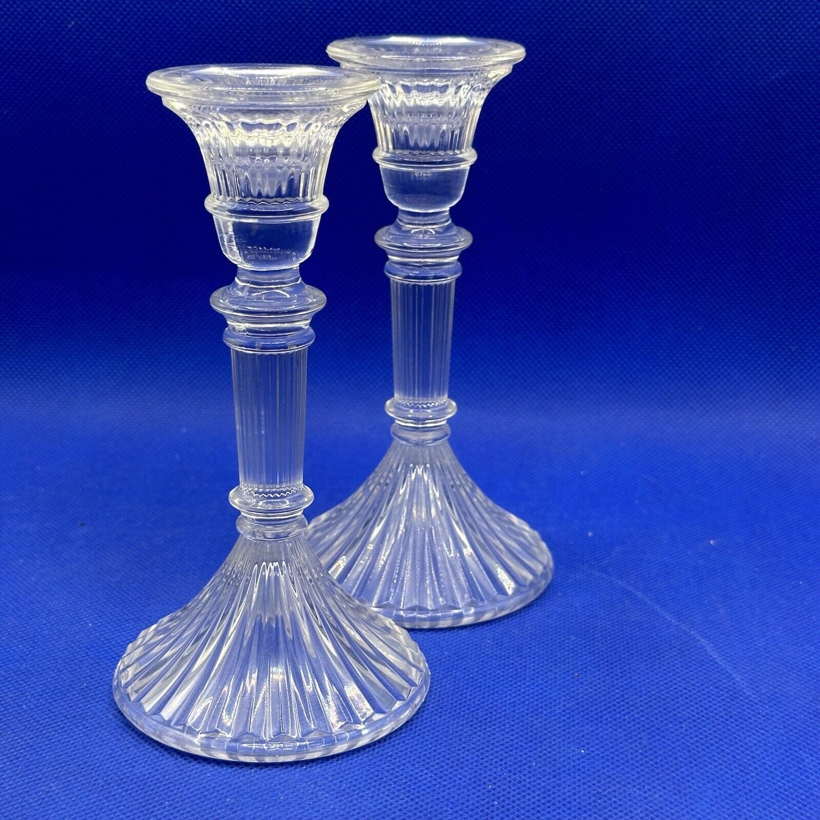 Petite Vintage Lenox Collection Full Lead Crystal Candlestick Holder 5.5” Tall