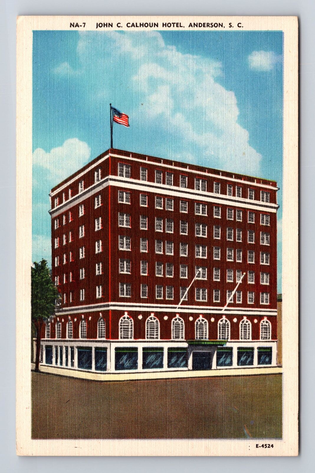 Anderson SC-South Carolina, John C Calhoun Hotel Advertisement Vintage Postcard