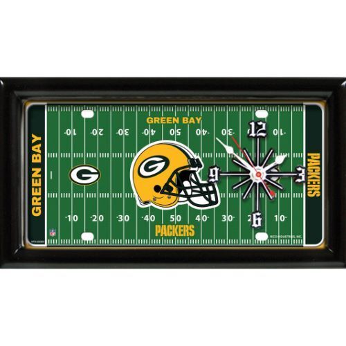 GTEI NFL Green Bay Packers Football Field Wall/Desk Clock for Home or Office