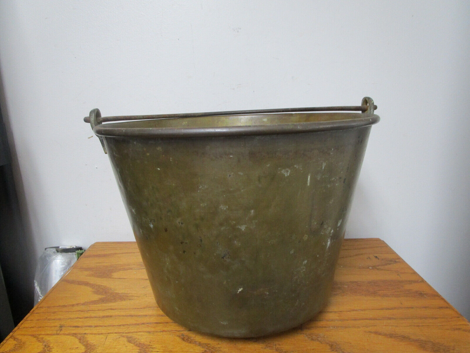 Vintage #5 The American Brass Kettle Company Brass Pail Bucket With Handle