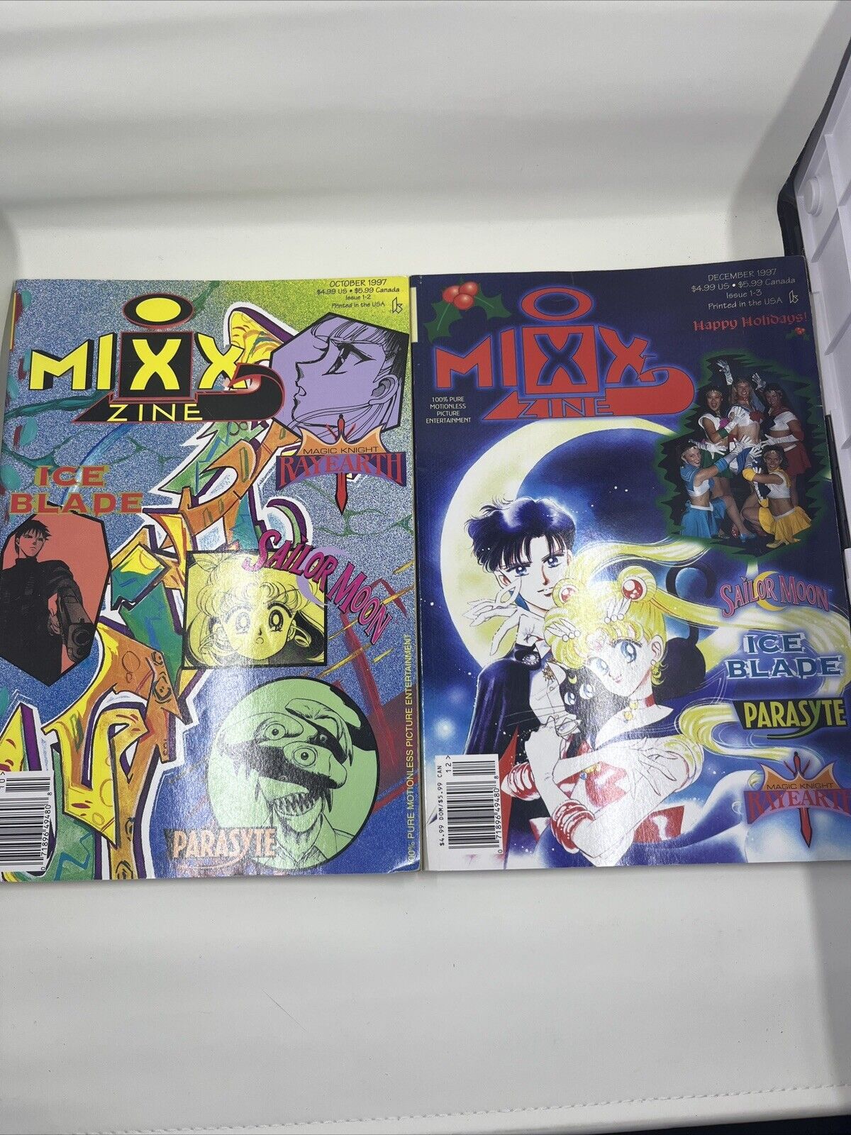 Lot of 2 MIXX ZINE October  1997 Issue 1-2 & December 1-3 SAILOR MOON