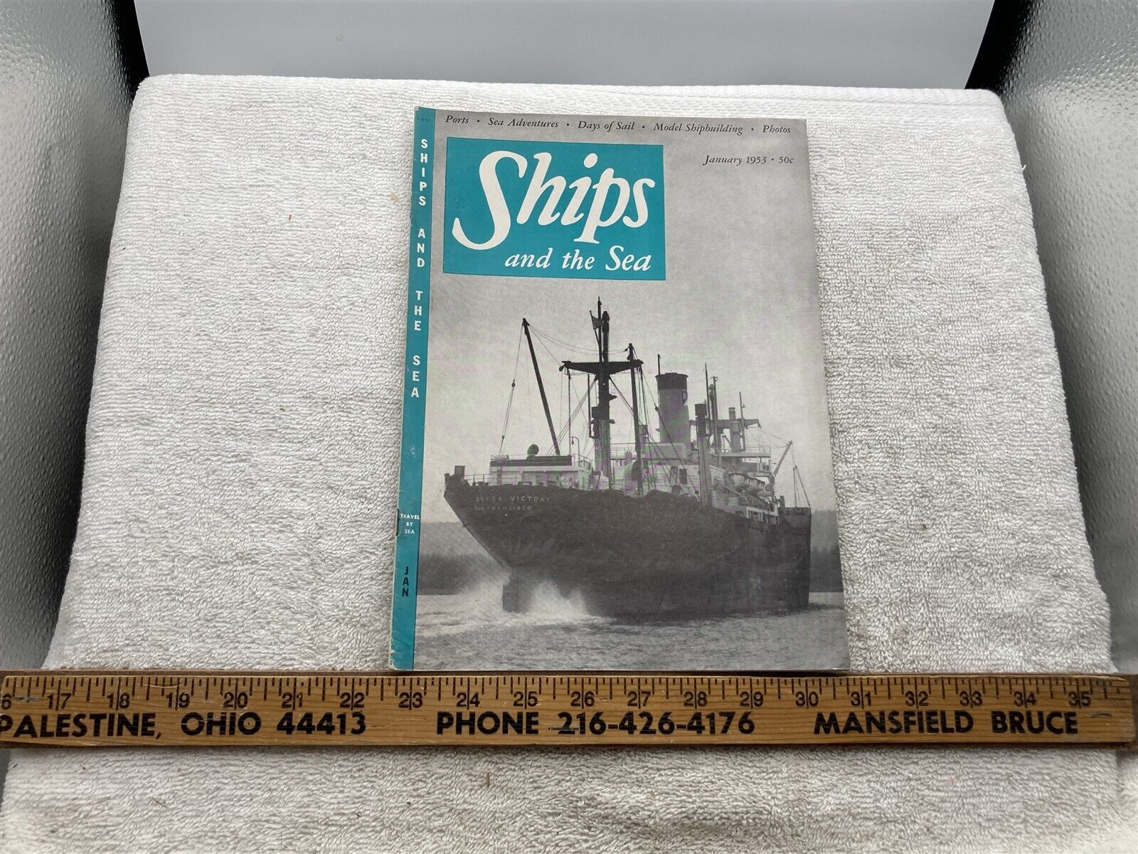 1953 January Ships & Sailing Magazine Travel By Sea Vtg