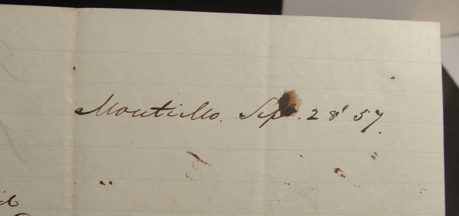 ANTIQUE 1857 LETTER SLAVE HOLDER JUDGE GEORGE BARTLETT MONTICELLO GA JASPER CO