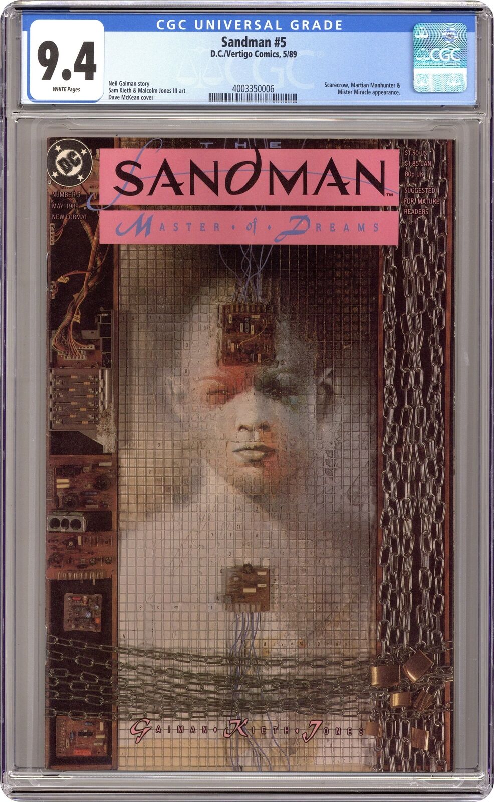 Sandman #5 CGC 9.4 1989 4003350006