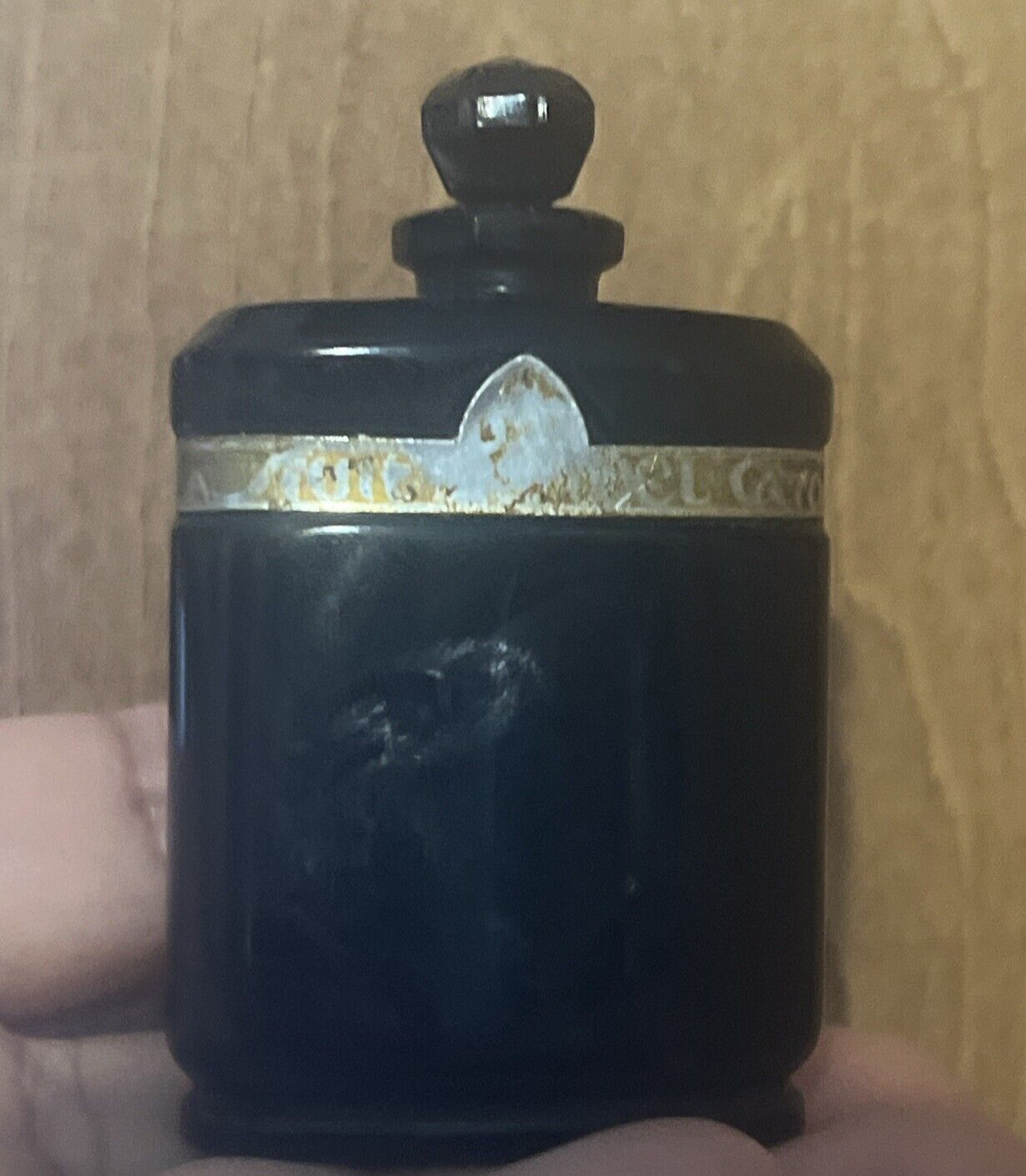 Perfume Bottle Caron Nuit De Noel Crystal Black(1920s) Some Left 