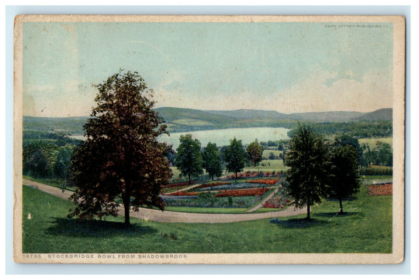 c1910s Stockbridge Bowl from Shadowbrook, Stockbridge Massachusetts MA Postcard