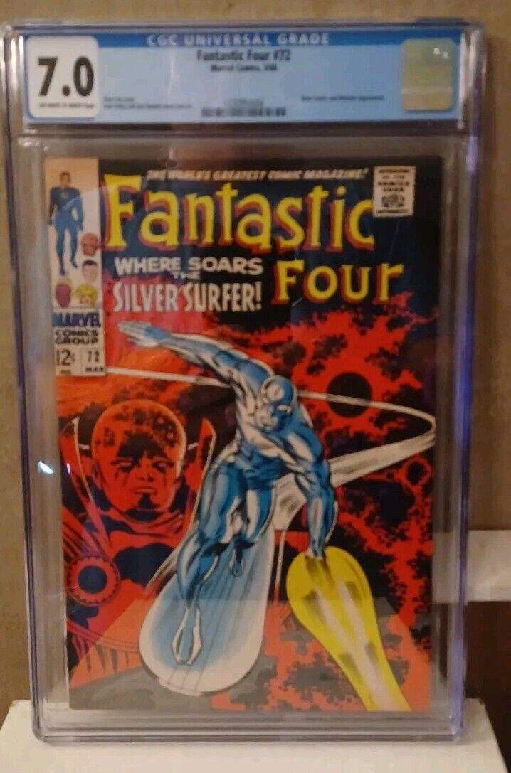 Fantastic Four #72 CGC 7.5 Iconic Silver Surfer Jack Kirby Cover The Watcher
