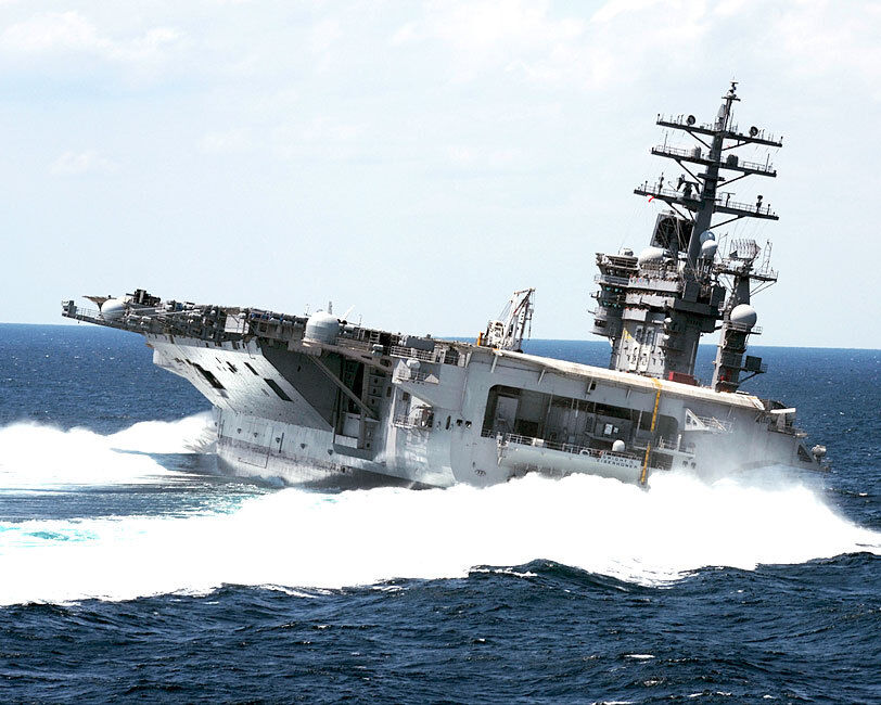 USS DWIGHT D. EISENHOWER CVN 69 SEA TRIALS 8x10 GLOSSY PHOTO PRINT