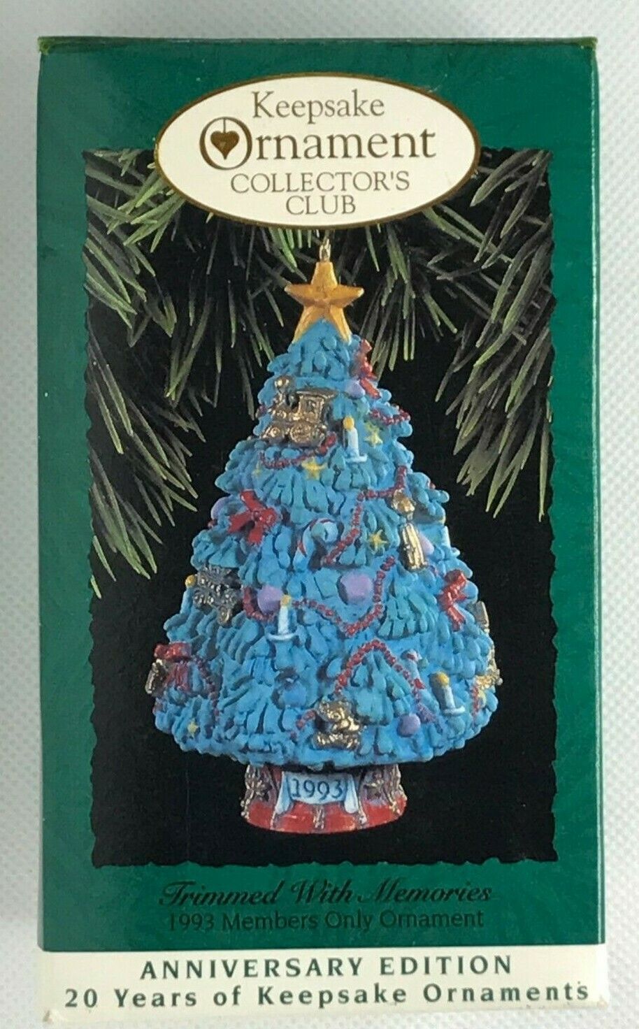1993 Hallmark Keepsake Ornament Trimmed With Memories Anniversary Edition 20th