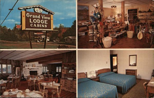 Randolph,NH Grand View Lodge & Cabins Coos County New Hampshire Russ Postcard