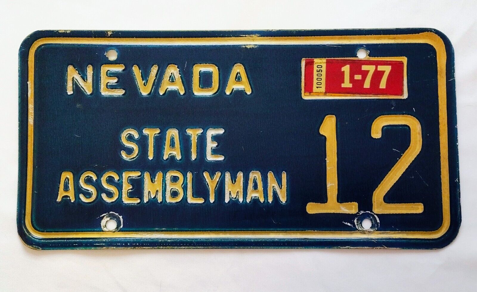 1977 Nevada STATE ASSEMBLYMAN  License Plate