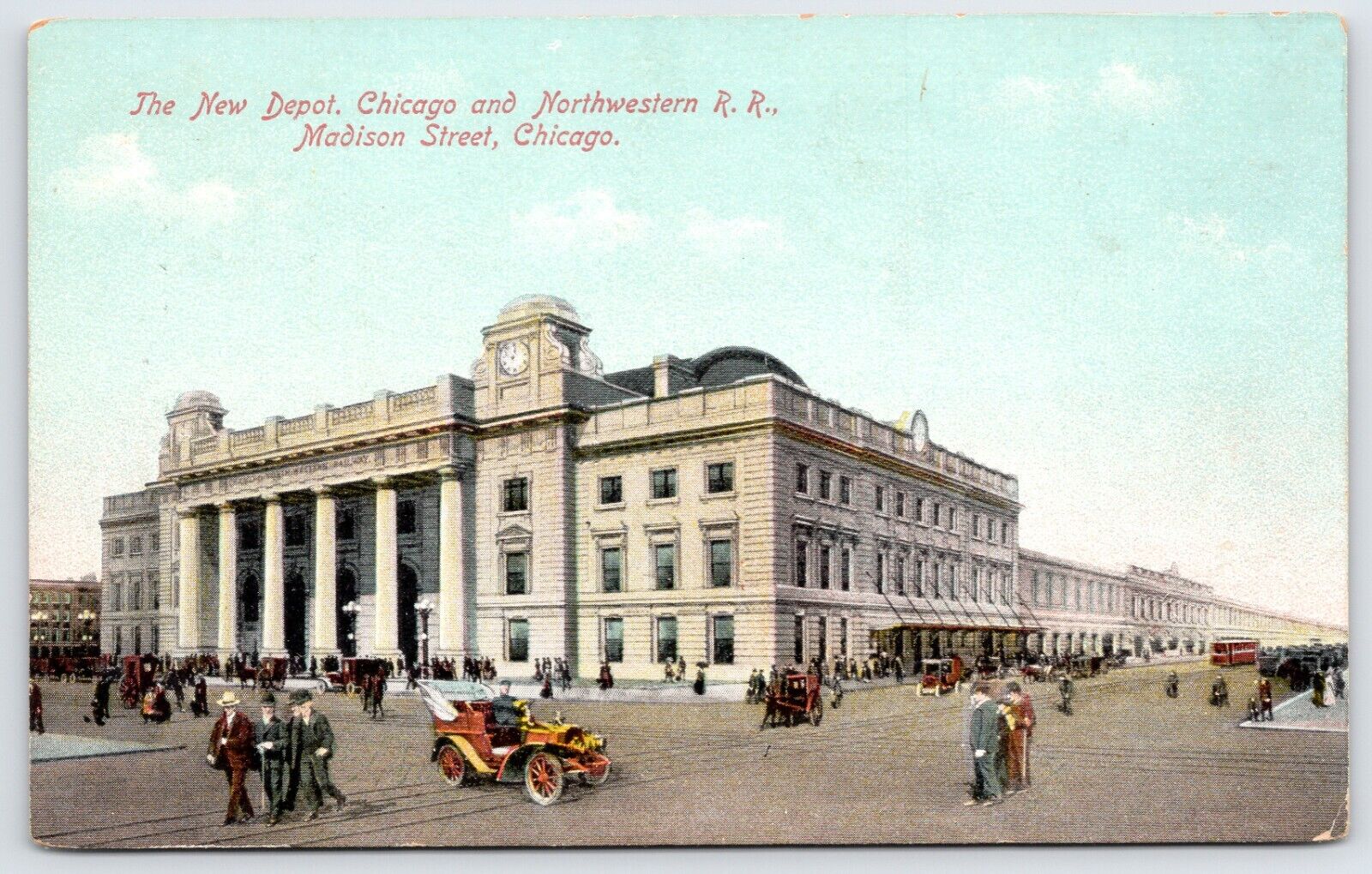 Postcard The New Depot, Chicago & Northwestern R. R., Chicago Illinois Unposted