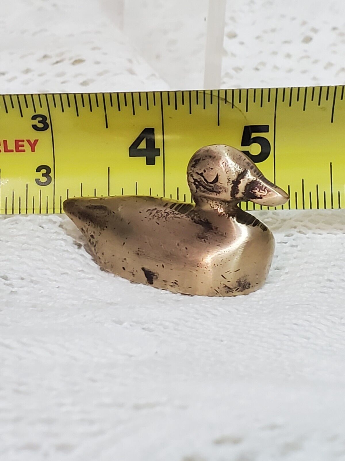 Vintage Solid Brass Duck Figurine Paperweight Collectable 2 Inch Gift For Him