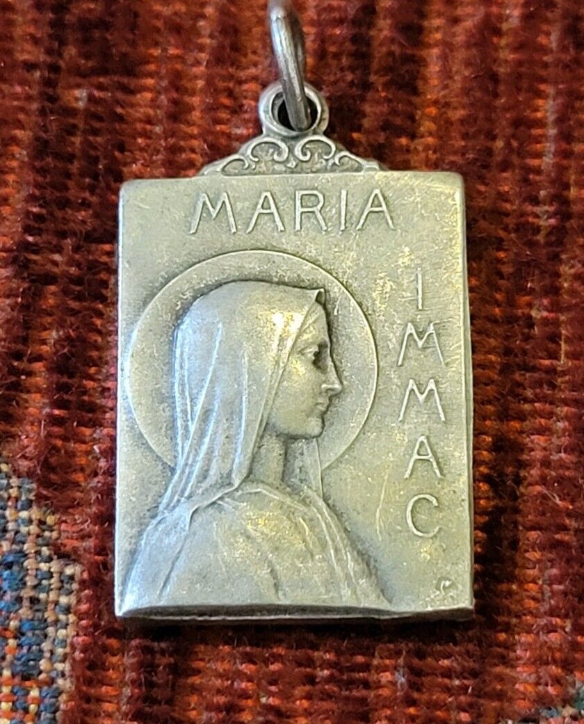 Immaculate Mary (Maria) and St. Bernadette Vintage & New Medal  Catholic France