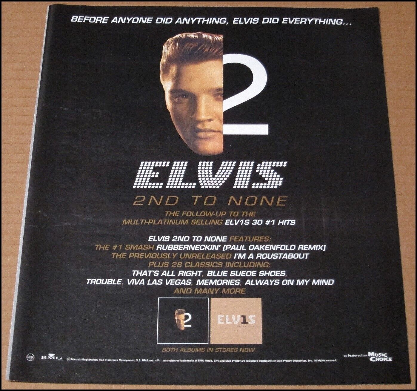 2003 Elvis Presley 2nd to None Print Ad Album Advertisement 10\