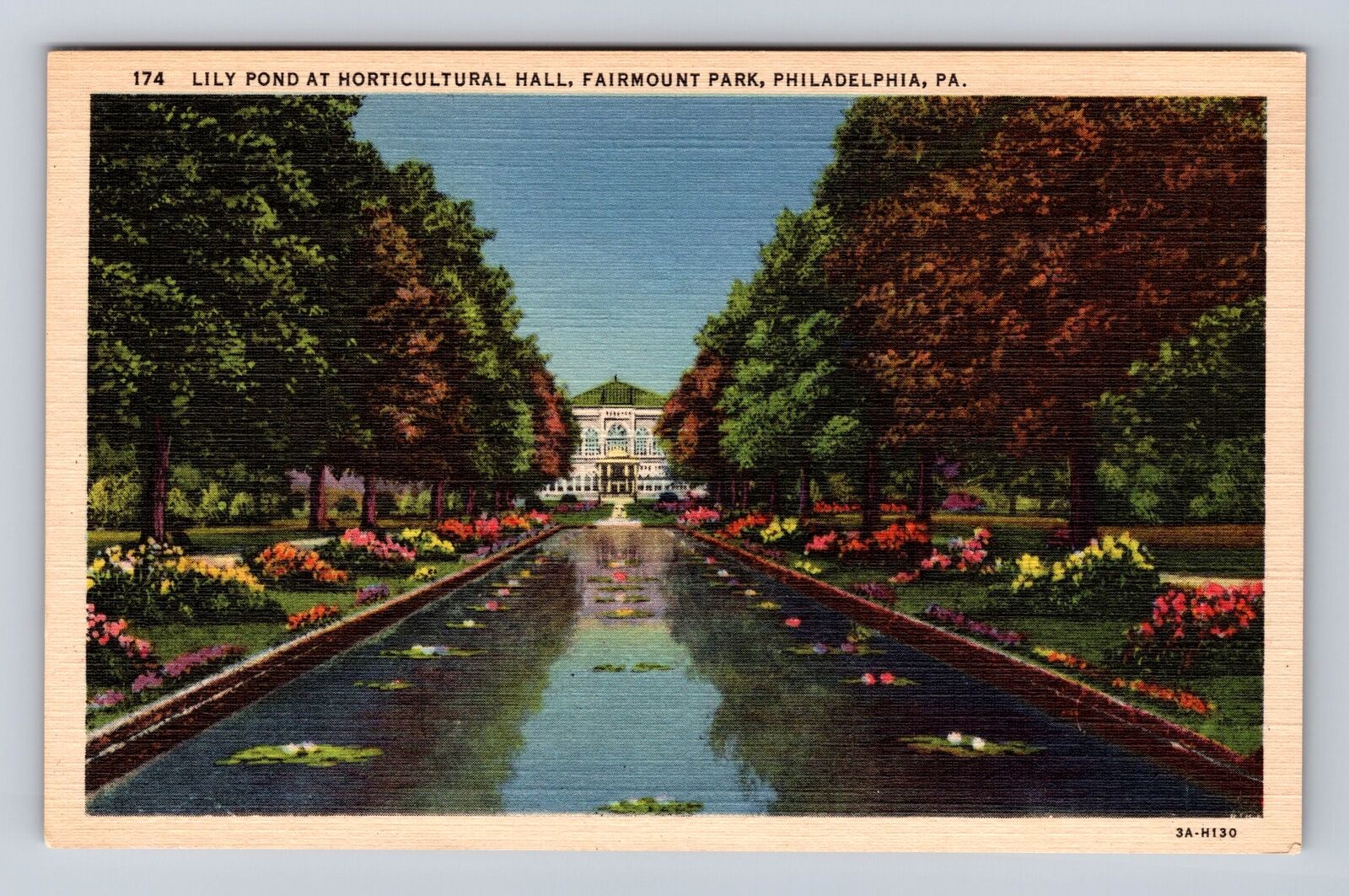 Philadelphia PA-Pennsylvania, Lily Pond, Fairmount Park, Vintage Postcard