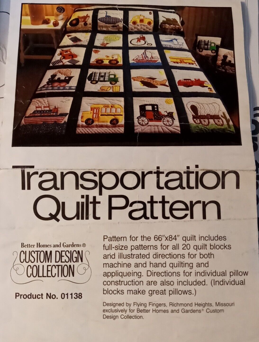 Vintage Block Transportation Quilt Pattern