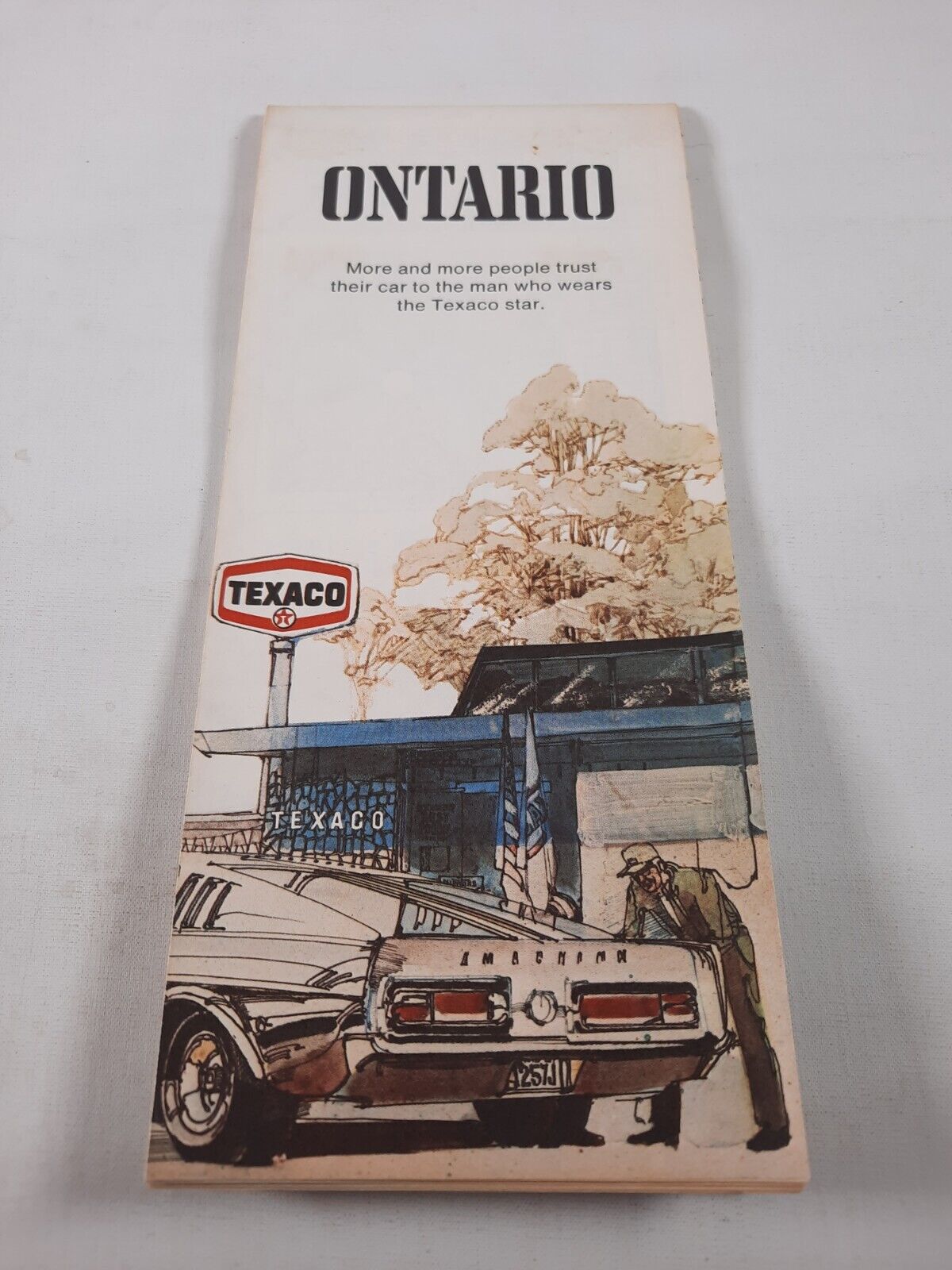 Vtg 1971 texaco road map of Ontario Canada map