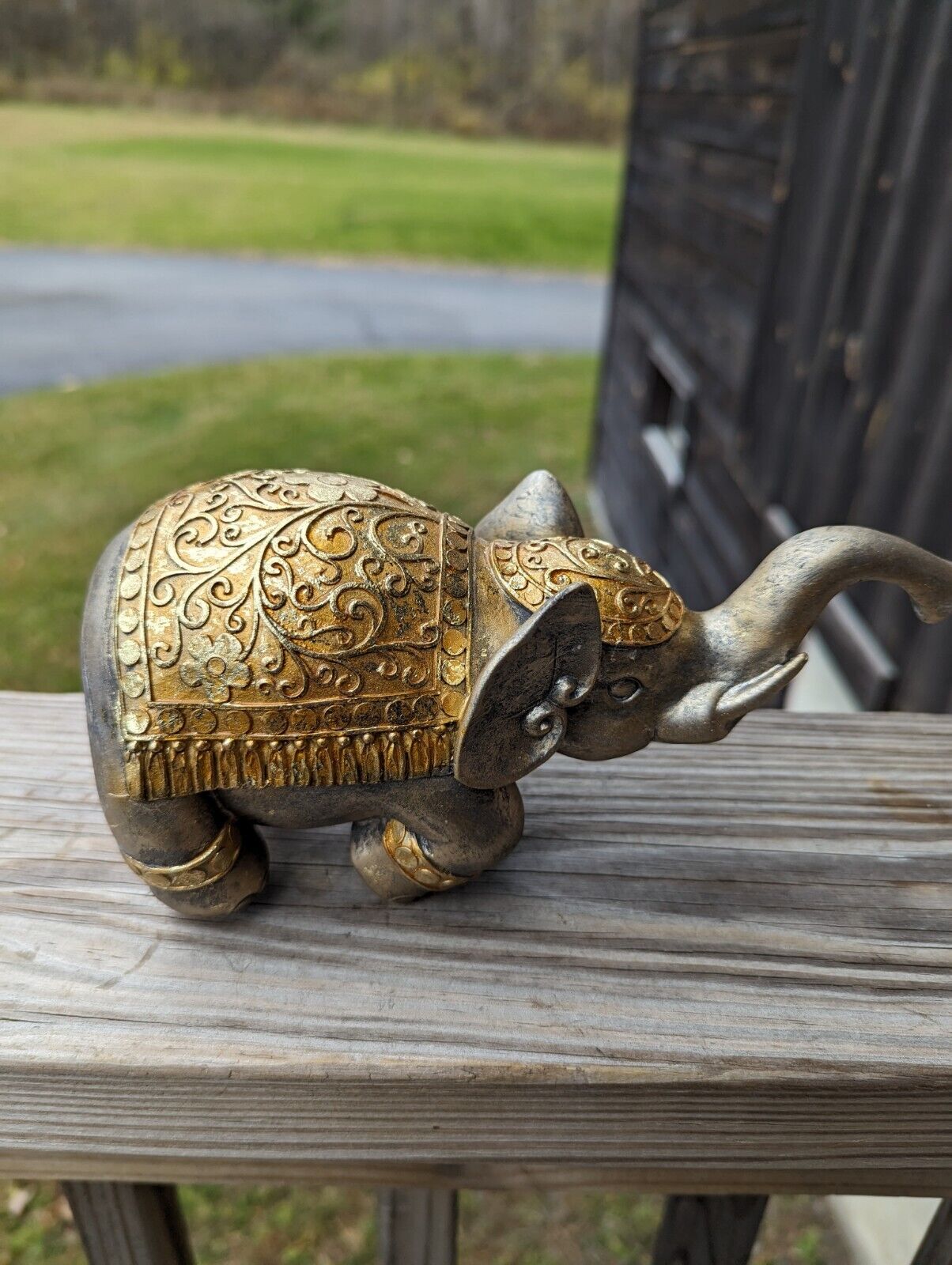 Embellished Wood Magnificent Elephant Made In India