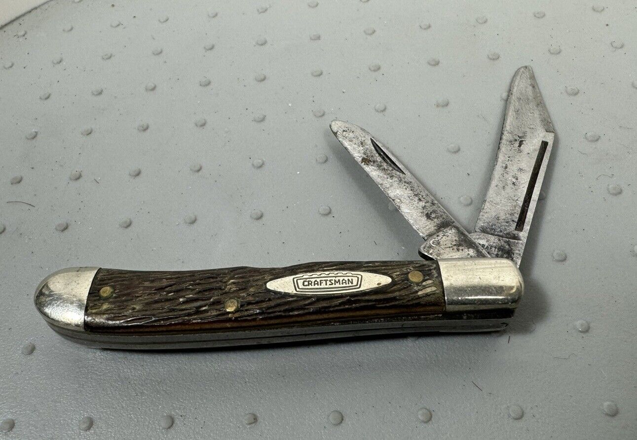 VTG 1960s Craftsman 9507 2-Blade Pocket Knife Made In USA