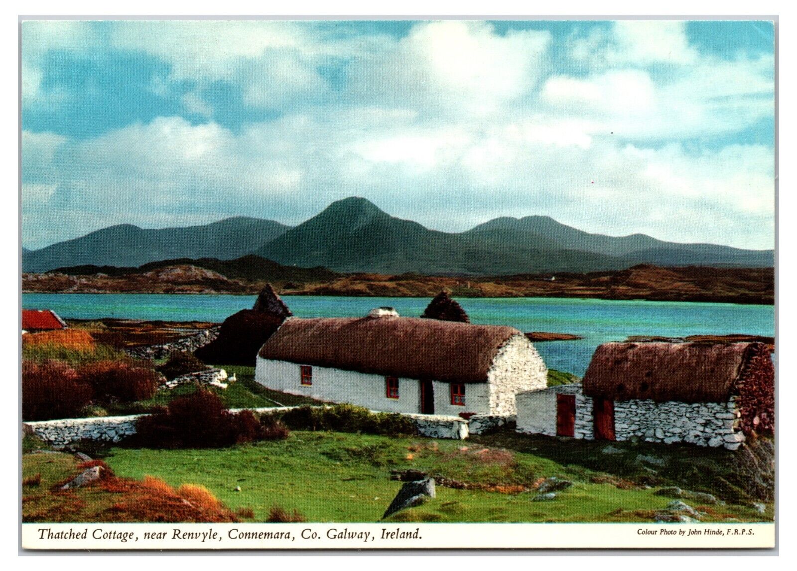 Vintage 1960s - Thatched Cottage - Galway, Ireland Postcard (UnPosted)