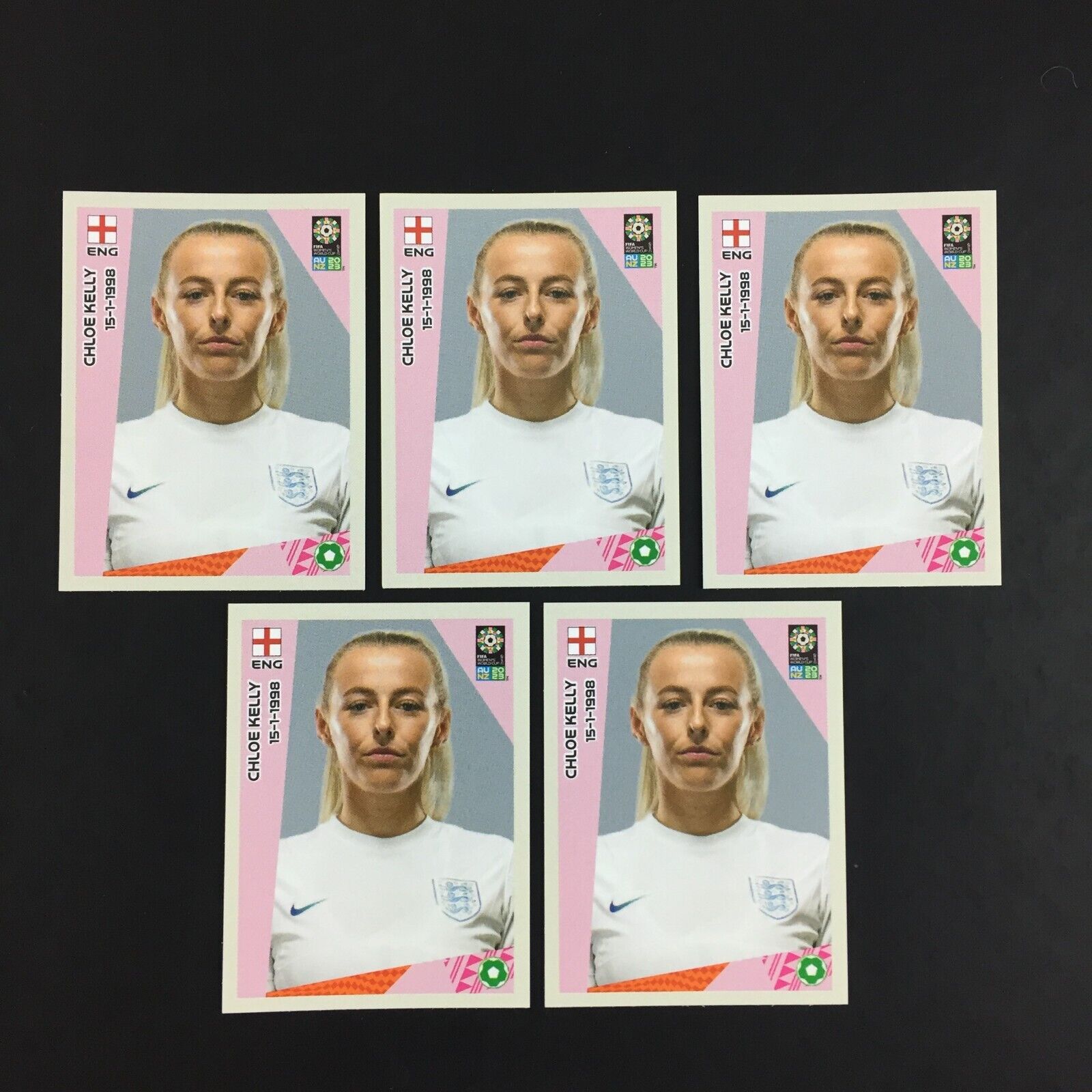 Chloe Kelly Rookie RC Lot of 5 Stickers Panini Women\'s World Cup 2023 #221 / AU NZ