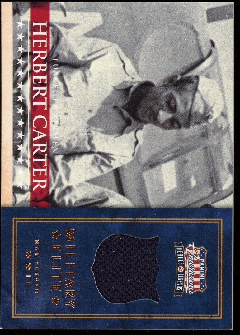 2012 Panini Americana Military Elite #5 Herbert Carter Worn Relic Card 84/299