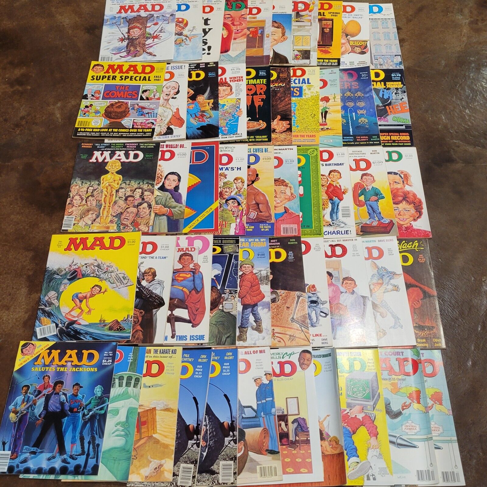 Vintage MAD Magazine Lot of 55 Issues & Specials from 1980 - 1985