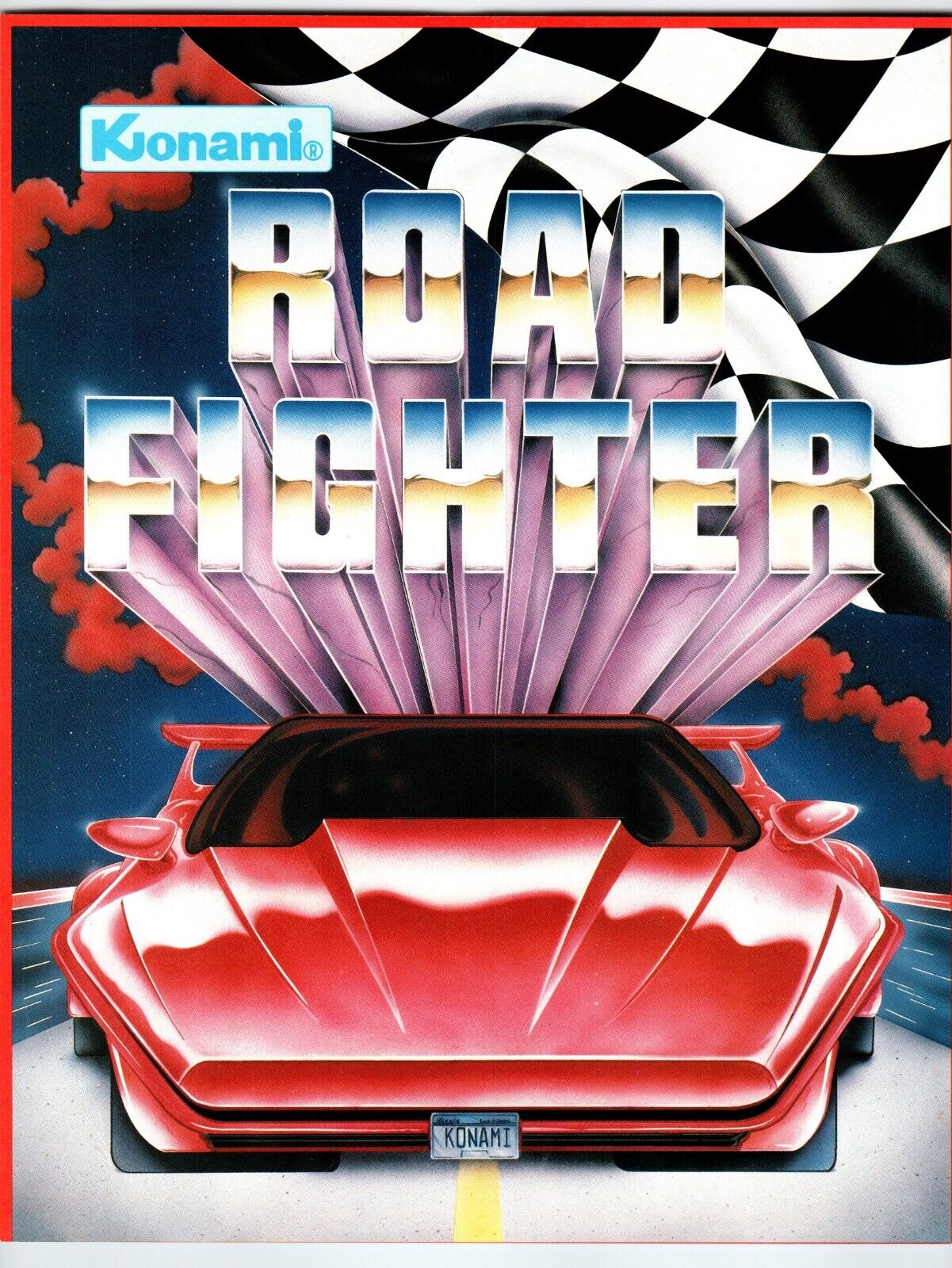 Road Fighter Arcade Game Flyer Original 1984 Retro Race Vintage Video 8.5\