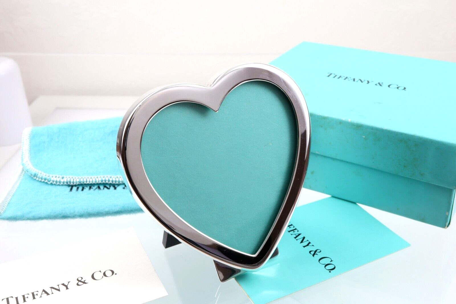Vintage Tiffany & Co. Sterling Silver Heart Photo Frame for 2\