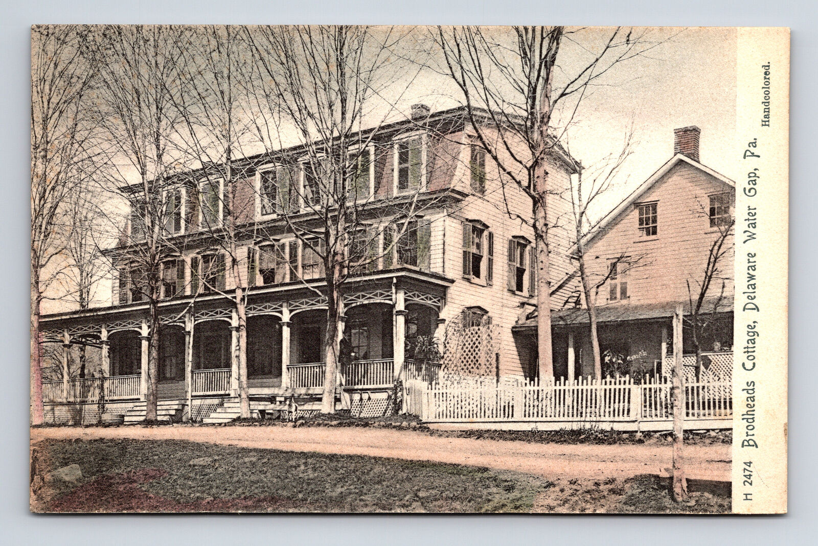 Delaware Water Gap Brodheads Broadheads Cottage Hand Colored ROTOGRAPH Postcard