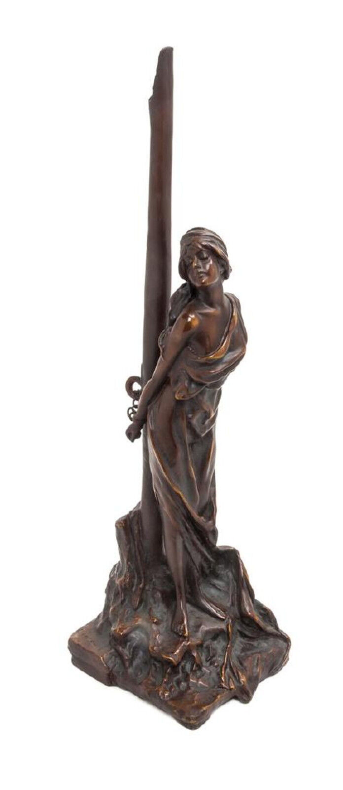 L\' Otage ( Hostage ), RARE Bronze by Emmanuel Villanis ( 1858-1914 ), France