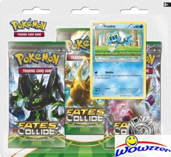 POKEMON TCG XY FATES COLLIDE BLISTER Pack-FROAKIE Promo,Coin & 3 Booster Pack