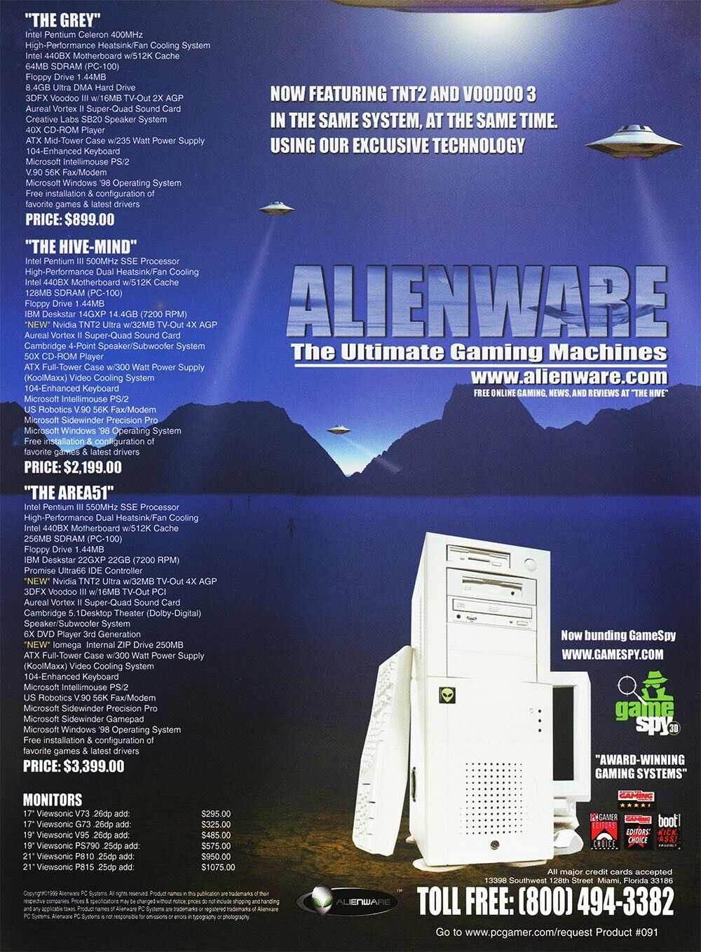 Alienware Ultimate Gaming Machines Original 2001 Ad Authentic Retro Tech Promo