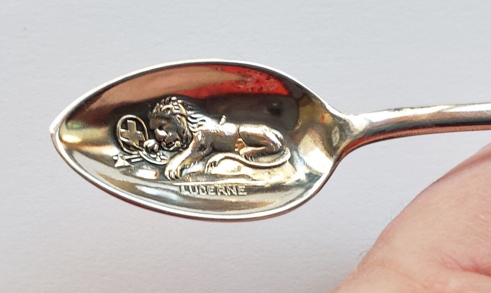  ROLEX Crown Bucherer Lucerne Lion Silver Spoon 4.5” Stamped B 100 12