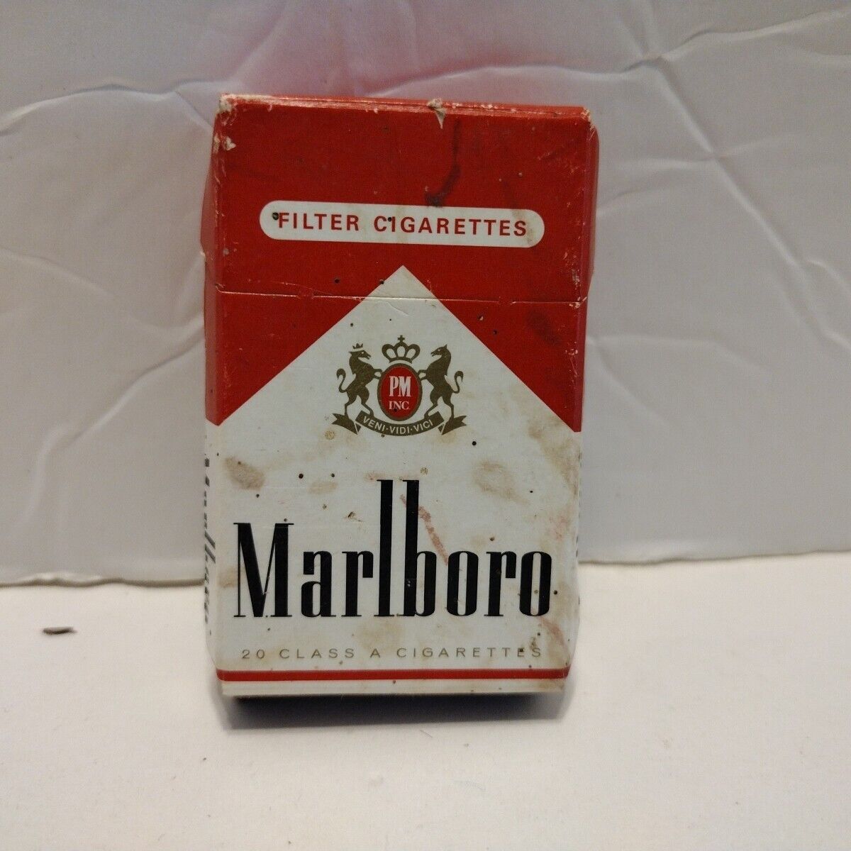 Vintage Marlboro Small Cigarette Box Matches Flip Top Box Is Dirty